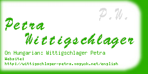 petra wittigschlager business card